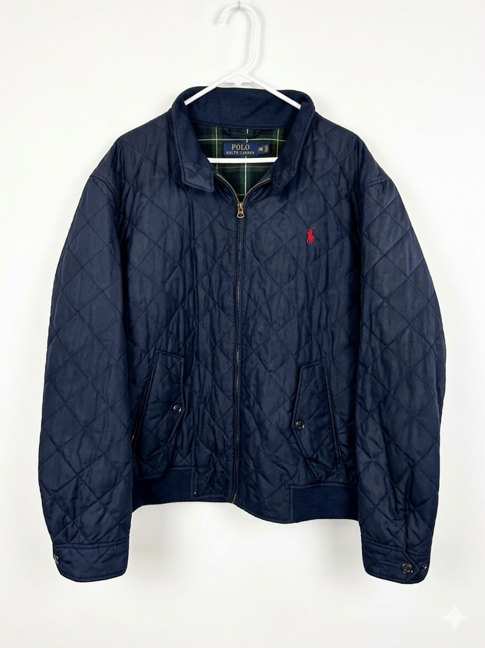 Polo Ralph Lauren Men’s Quilted Harrington Bomber Jacket – Navy Blue XXL
